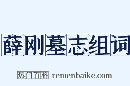 薛刚墓志组词是什么意思的图片